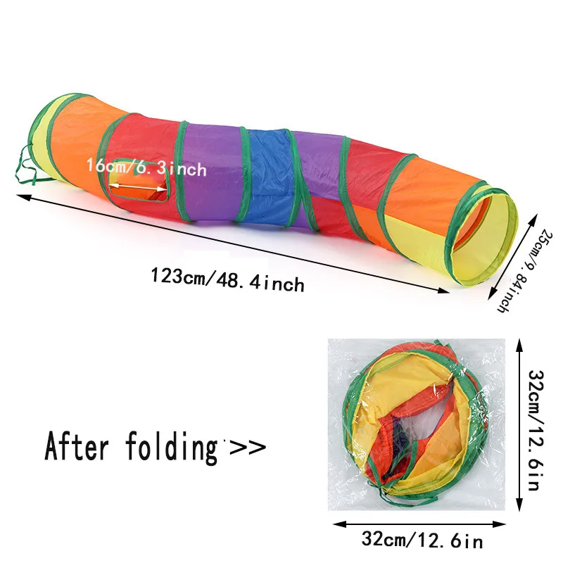 Opvouwbare Katten Tunnel | Ademend Speelgoed voor Binnen | Loud Paper Material | Polyester | Huisdieren Accessoire | Katzenspeelgoed | Zhejiang China | Geschikt voor Interactief Spel | Merk NoEnName_Null - Image 7