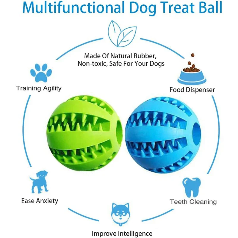 ChewPlay Interactieve Bal voor Honden | Bestand tegen Kauwen | Tandverzorging & Snackverstrekker | Veilig Natuurlijk Rubber - Image 4