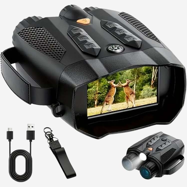 Kristalheldere 4K Nachtzicht | Groot Scherm Verrekijkers | Ingebouwde Zaklamp | Ultra-HD Visie Beveiliging en Observatie