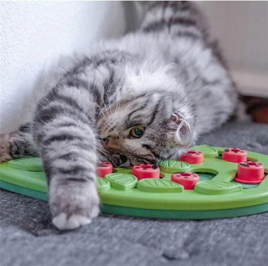 CleverTail interactieve voerbak voor katten | Puzzel en slowfeeder tegen schrokken | Mentale uitdaging en anti-verveling | Duurzaam en diervriendelijk materiaal - Image 3
