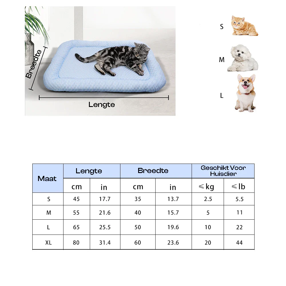 Superzacht IJszijde Hondenbed | Traagschuim Ondersteuning | Wasbaar & Ademend | Verschillende Maten | Koel & Comfortabel | Geschikt Voor Kleine/Middelgrote Honden | Antislip Bodem - Image 13