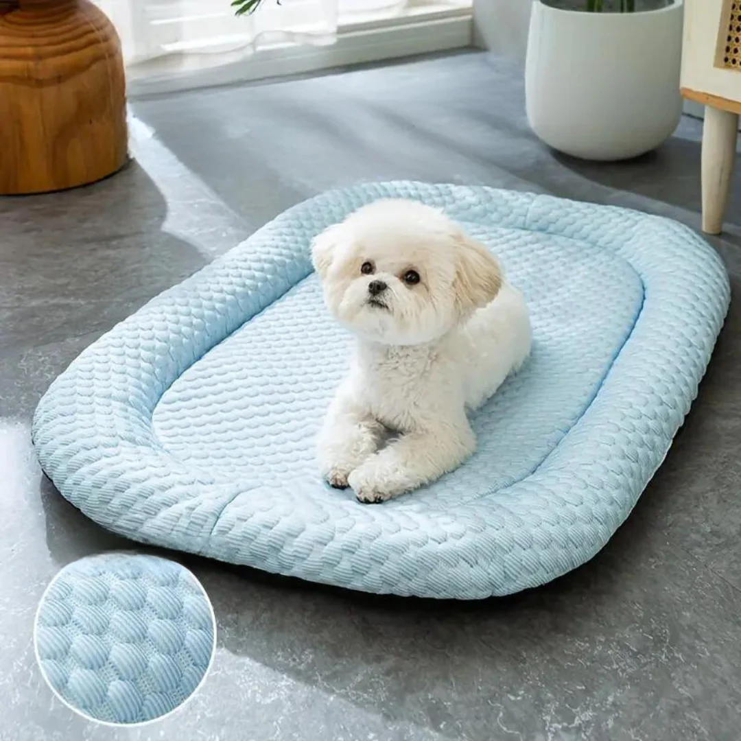 Superzacht IJszijde Hondenbed | Traagschuim Ondersteuning | Wasbaar & Ademend | Verschillende Maten | Koel & Comfortabel | Geschikt Voor Kleine/Middelgrote Honden | Antislip Bodem - Image 3