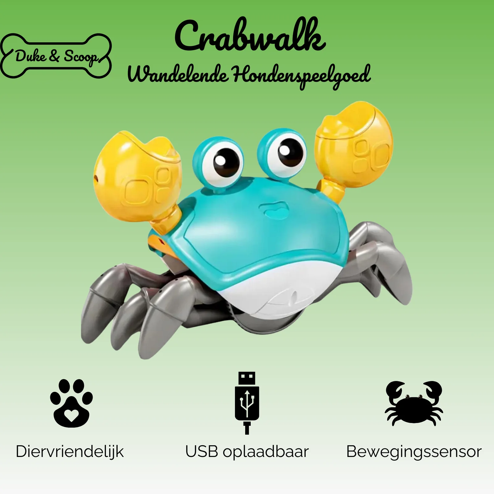 Crabwalk Interactief Bewegend Speelmaatje voor Honden | Verhoogt Mentale & Fysieke Activiteit | Beschikbaar in Blauw en Oranje - Image 2
