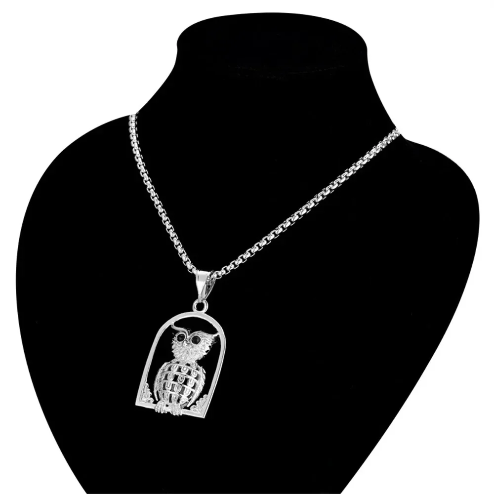 Dierenhanger ketting voor dames en heren | Olifant, hond, uil of kat | Unisex sieraad | Roestvrij staal | Verstelbare zilver of goude schakelketting | Origineel dierencadeau