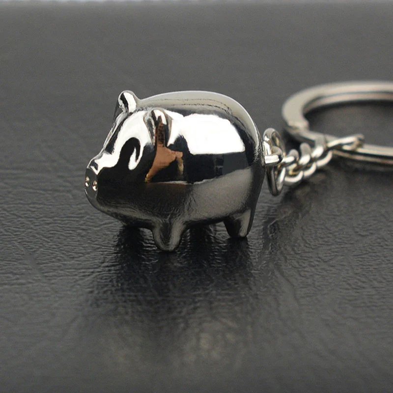 Schattige kleine varkenssleutelhanger | Mode tas hanger | Sleutelhanger dierenfiguur | Metalen accessoire | Auto sleutelhanger | Cadeau voor tas, sleutelbos of als trendy tassenhanger - Image 3