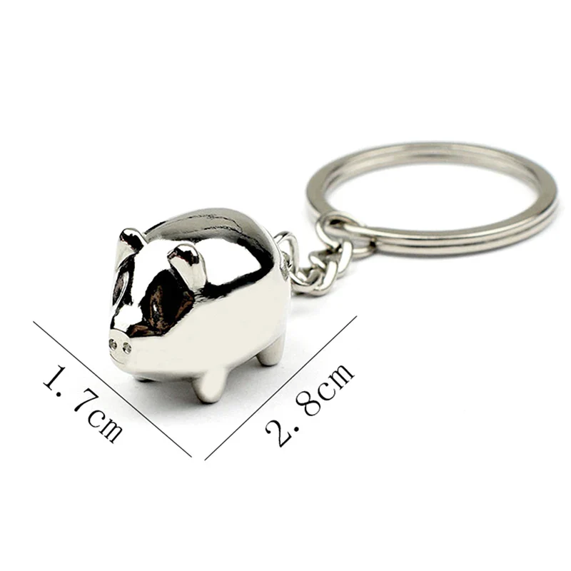 Schattige kleine varkenssleutelhanger | Mode tas hanger | Sleutelhanger dierenfiguur | Metalen accessoire | Auto sleutelhanger | Cadeau voor tas, sleutelbos of als trendy tassenhanger - Image 6