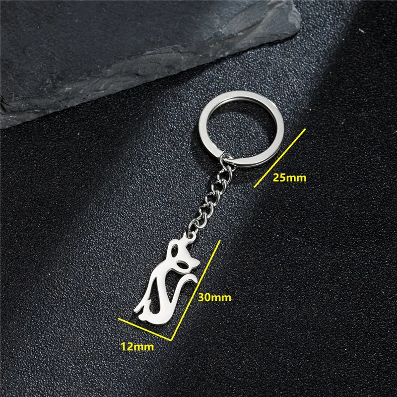 Sleutelhanger met Schattige Kittens | RVS Dierenhanger | Creatieve Kattenbedel voor Auto, Tas of Sleutels | Accessoires voor Vrouwen | Gift Idee - Image 2