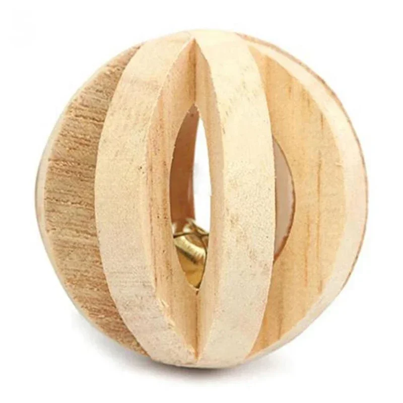 Natuurlijk Houten Speelgoed Konijn Roller | Dumbells Unicycle Bel | Knagende Tandenslijper voor Cavia's en Ratten | Huisdier Accessoires Molar Gereedschap | Geschikt voor Konijnen en Kleine Knaagdieren - Image 9