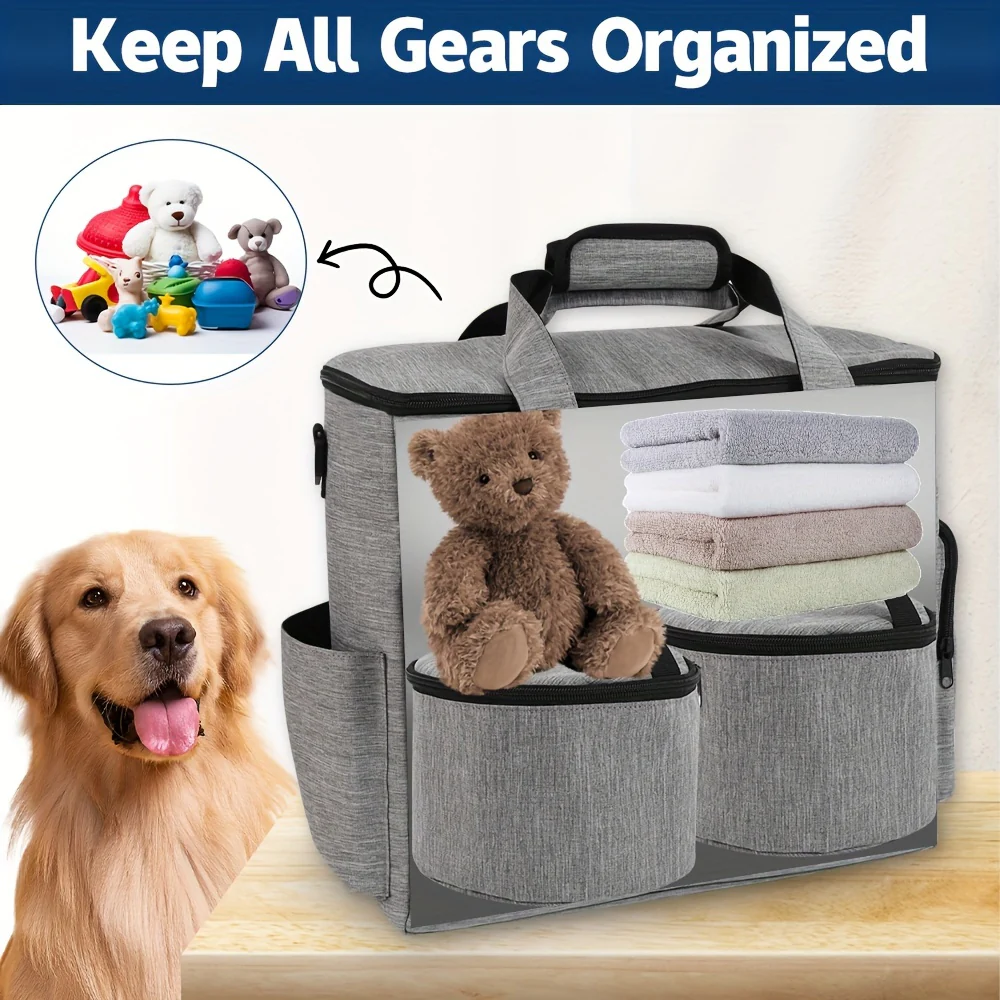 FULED Reistas Huisdieren | Hond Kat Reis Set | Polyester | Met Zakken Voerbakken | 2 Voedercontainers Opvouwbare Schalen | Luchtvaart Goedkeuring Grijs - Image 5
