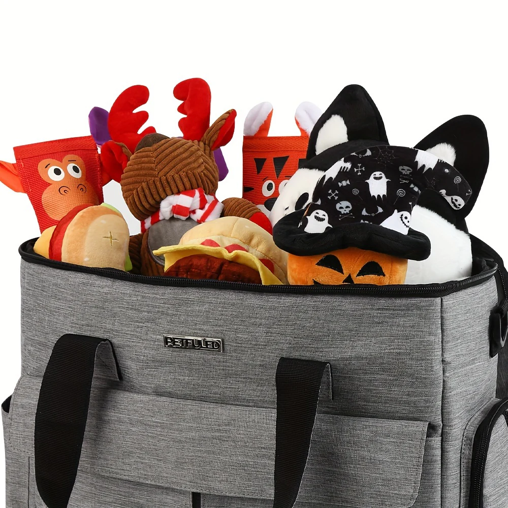 FULED Reistas Huisdieren | Hond Kat Reis Set | Polyester | Met Zakken Voerbakken | 2 Voedercontainers Opvouwbare Schalen | Luchtvaart Goedkeuring Grijs - Image 6