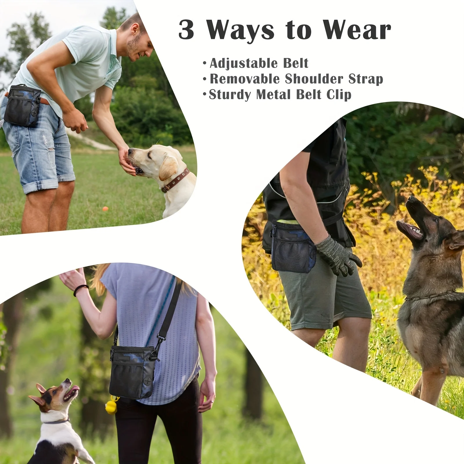 Hondenbeloningstas | Draagbare Hondentas met Poepzak Houder | Hond Accessoires | Polyester | Hunan - Image 3
