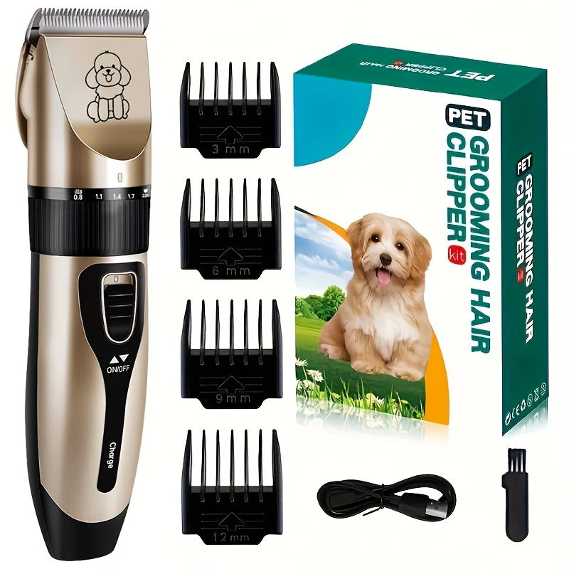 Draadloze huisdiertrimmer voor honden en katten | Stil ontwerp | USB oplaadbaar | Keramisch mes | Verstelbare mesafstand | Inclusief opzetkammen - Image 6