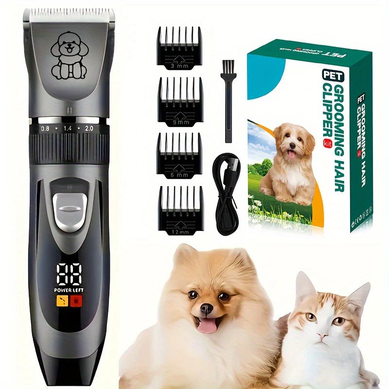 Draadloze huisdiertrimmer voor honden en katten | Stil ontwerp | USB oplaadbaar | Keramisch mes | Verstelbare mesafstand | Inclusief opzetkammen - Image 7