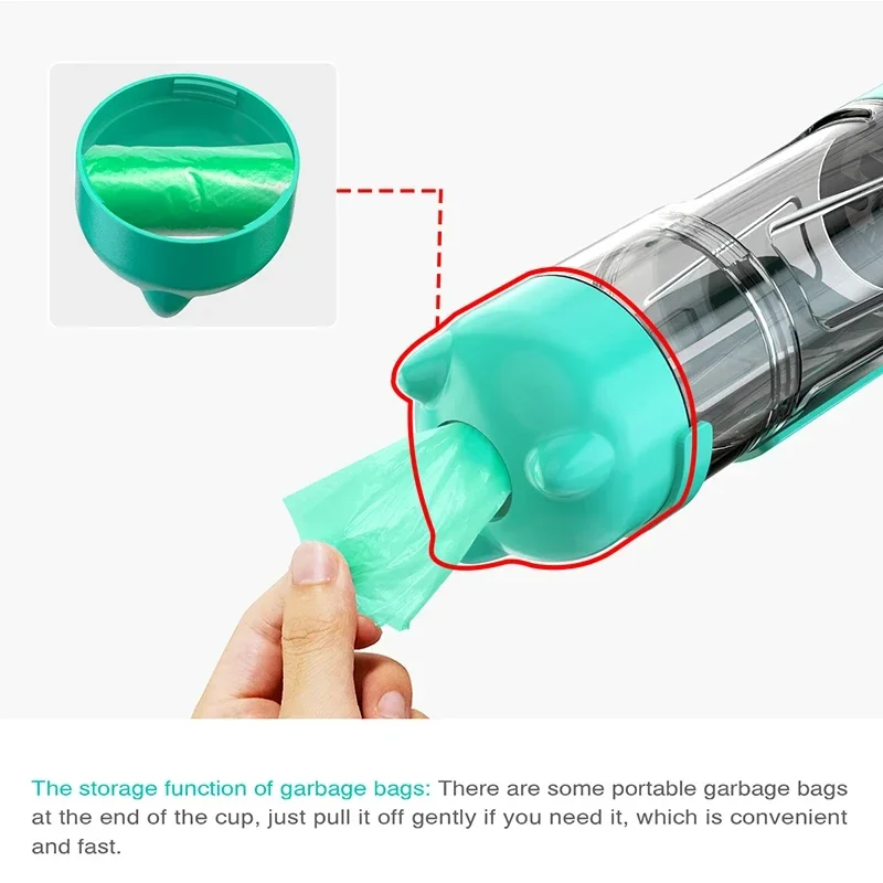 Multifunctionele waterdispenser voor huisdieren | Inclusief voerbak en poepzakjeshouder | Lekvrij en BPA-vrij | Verkrijgbaar in diverse kleuren - Image 4