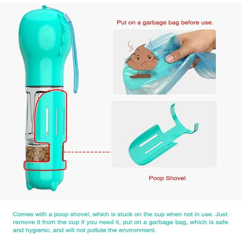 Multifunctionele waterdispenser voor huisdieren | Inclusief voerbak en poepzakjeshouder | Lekvrij en BPA-vrij | Verkrijgbaar in diverse kleuren - Image 5