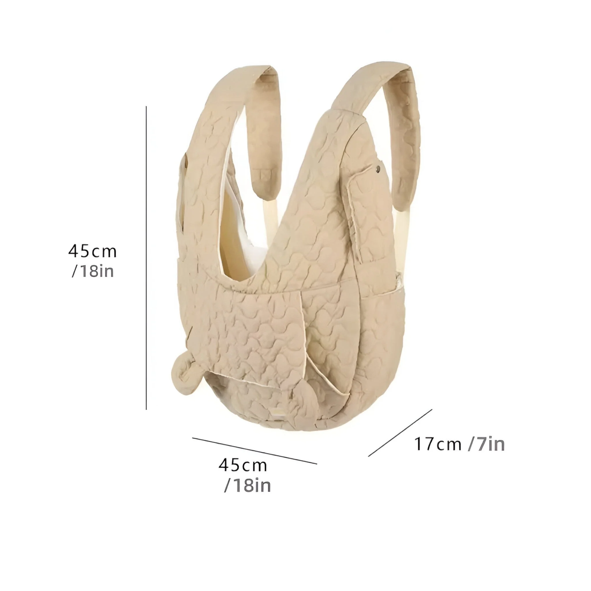 Draagbare reiszak voor huisdieren | Waterdicht polyester | Ademend en stevig materiaal | Verstelbare schouderriemen | Geschikt voor honden en katten | 45x45x17 cm | Unisex ontwerp - Image 3