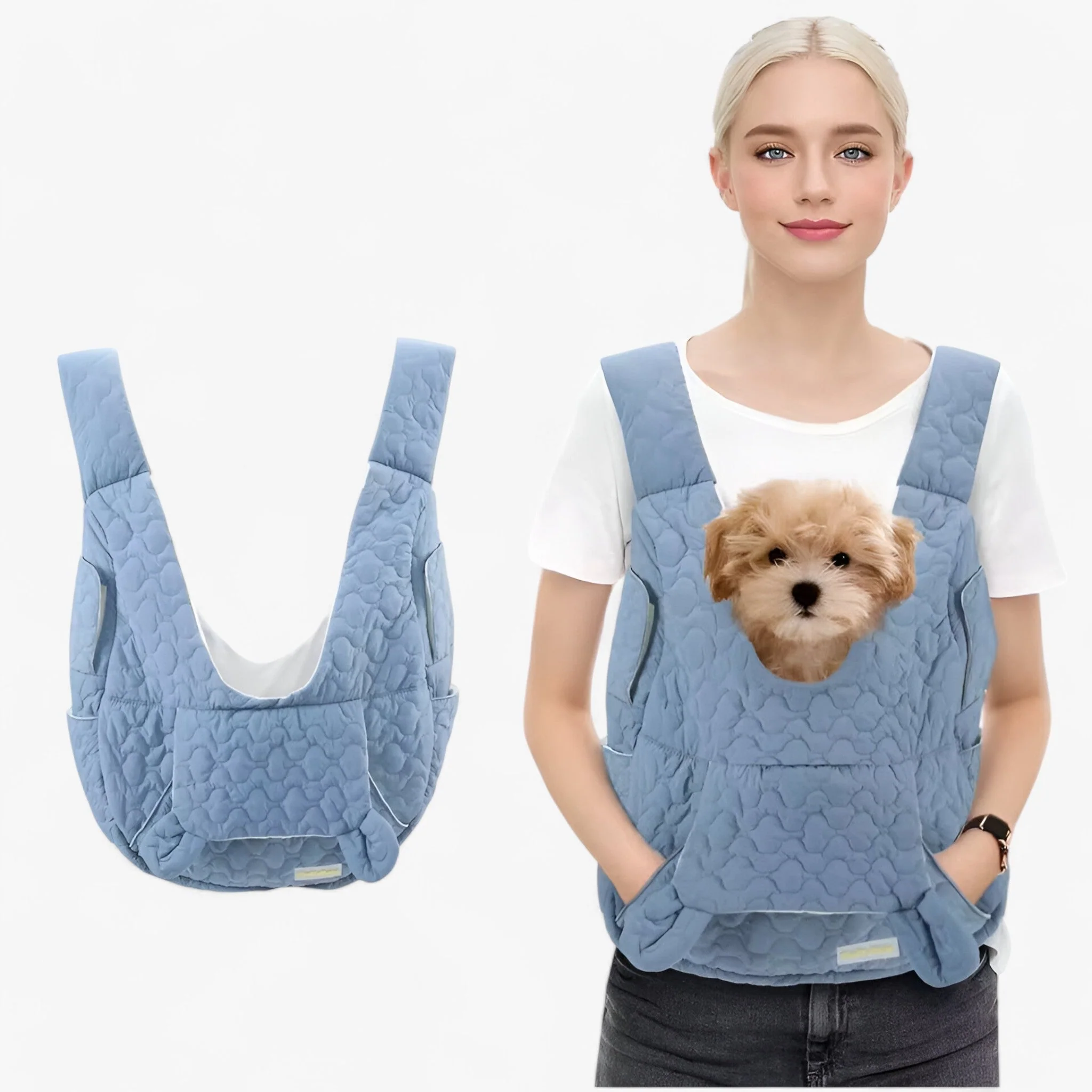 Draagbare reiszak voor huisdieren | Waterdicht polyester | Ademend en stevig materiaal | Verstelbare schouderriemen | Geschikt voor honden en katten | 45x45x17 cm | Unisex ontwerp - Image 5