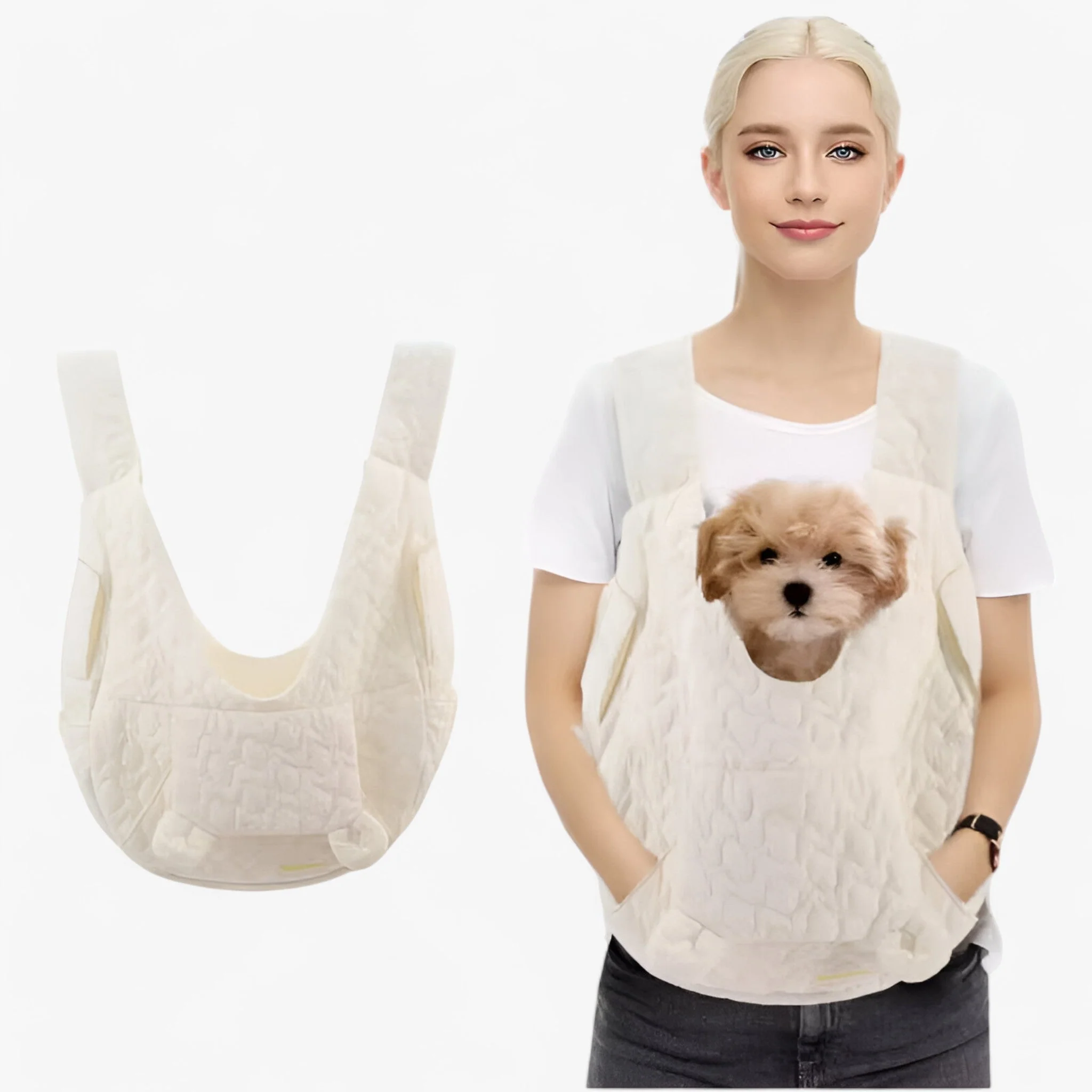Draagbare reiszak voor huisdieren | Waterdicht polyester | Ademend en stevig materiaal | Verstelbare schouderriemen | Geschikt voor honden en katten | 45x45x17 cm | Unisex ontwerp - Image 6