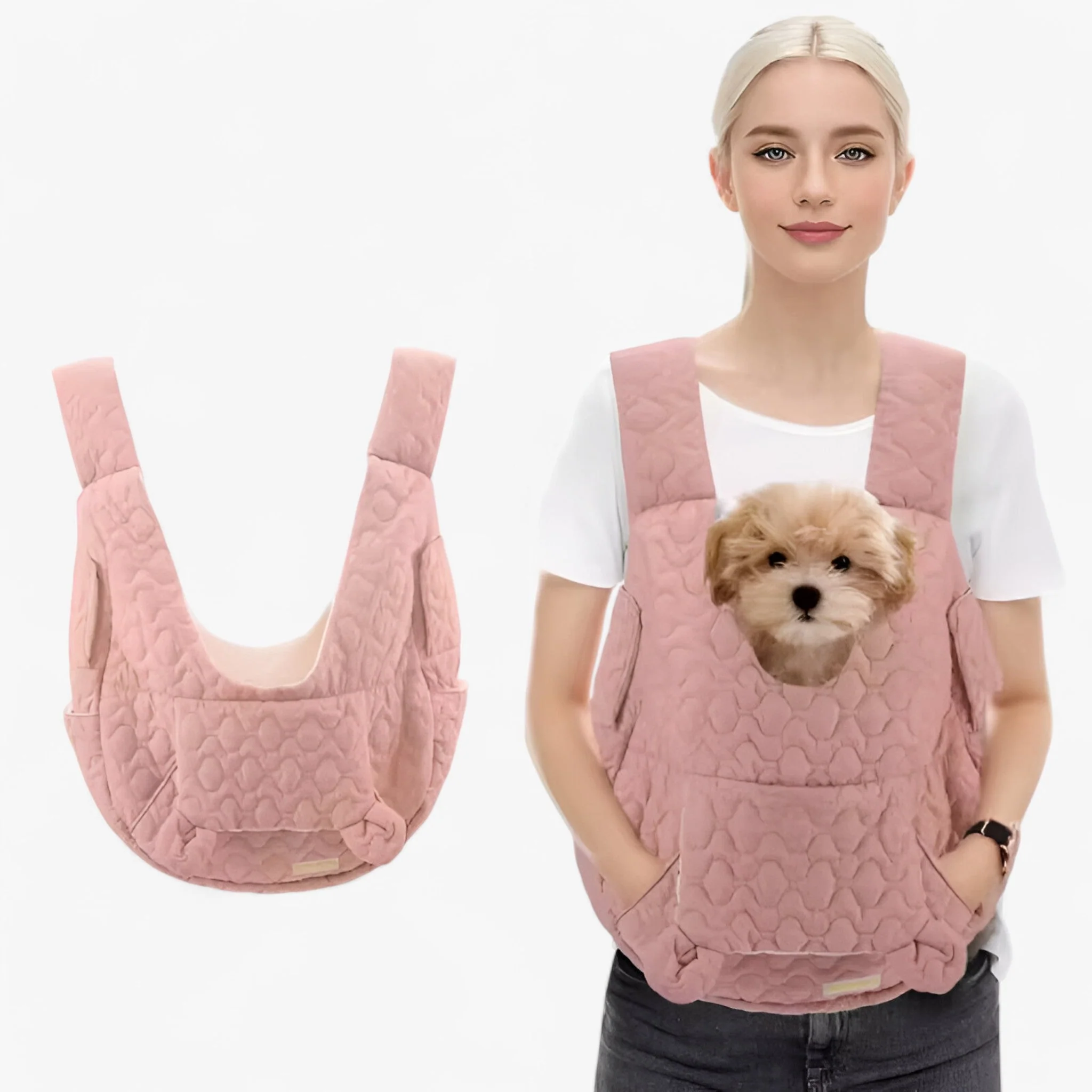 Draagbare reiszak voor huisdieren | Waterdicht polyester | Ademend en stevig materiaal | Verstelbare schouderriemen | Geschikt voor honden en katten | 45x45x17 cm | Unisex ontwerp - Image 7