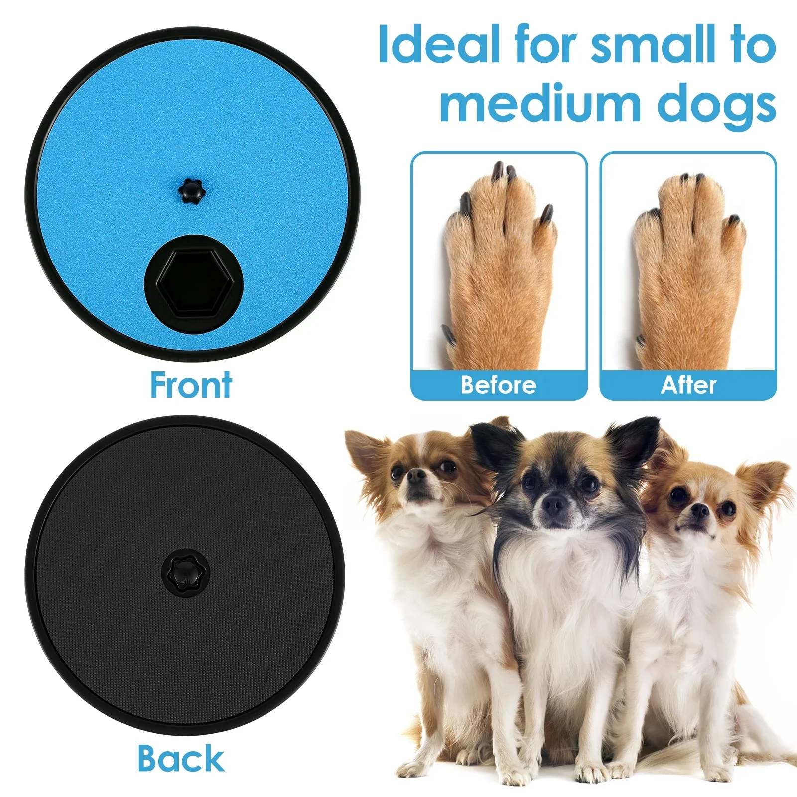 Draaibare Klauwverzorgingsspeelgoed voor Honden | 30x30 cm met Schuurpapier en Voedselcompartimenten | Antislip en Stressvrij - Image 4