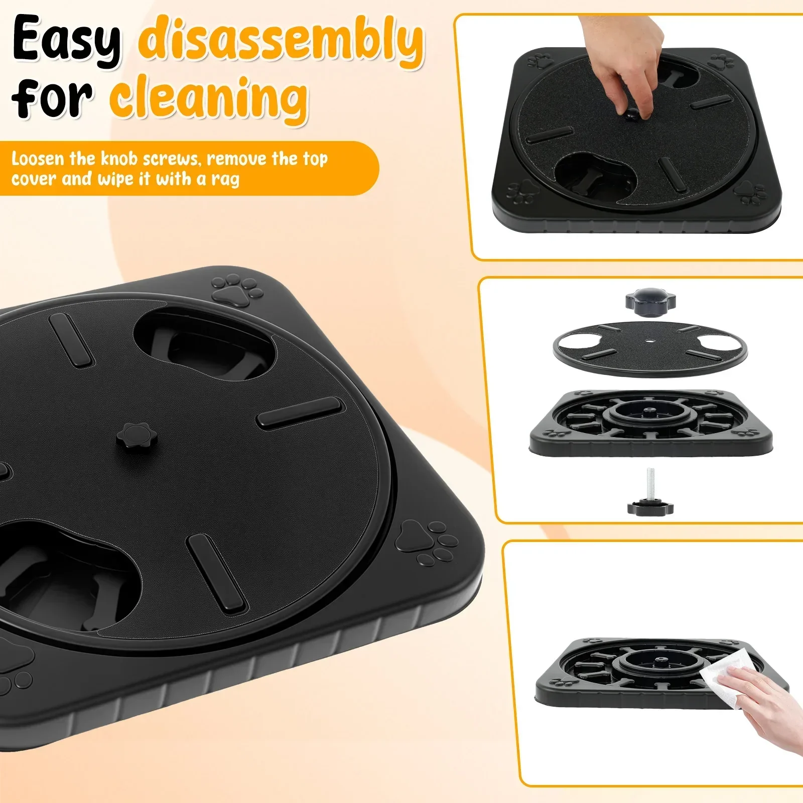 Interactieve Honden Nagelverzorgingstool met Voeropslag | 360° Draaibare Krabplank met 12 Snackcompartimenten - Image 4