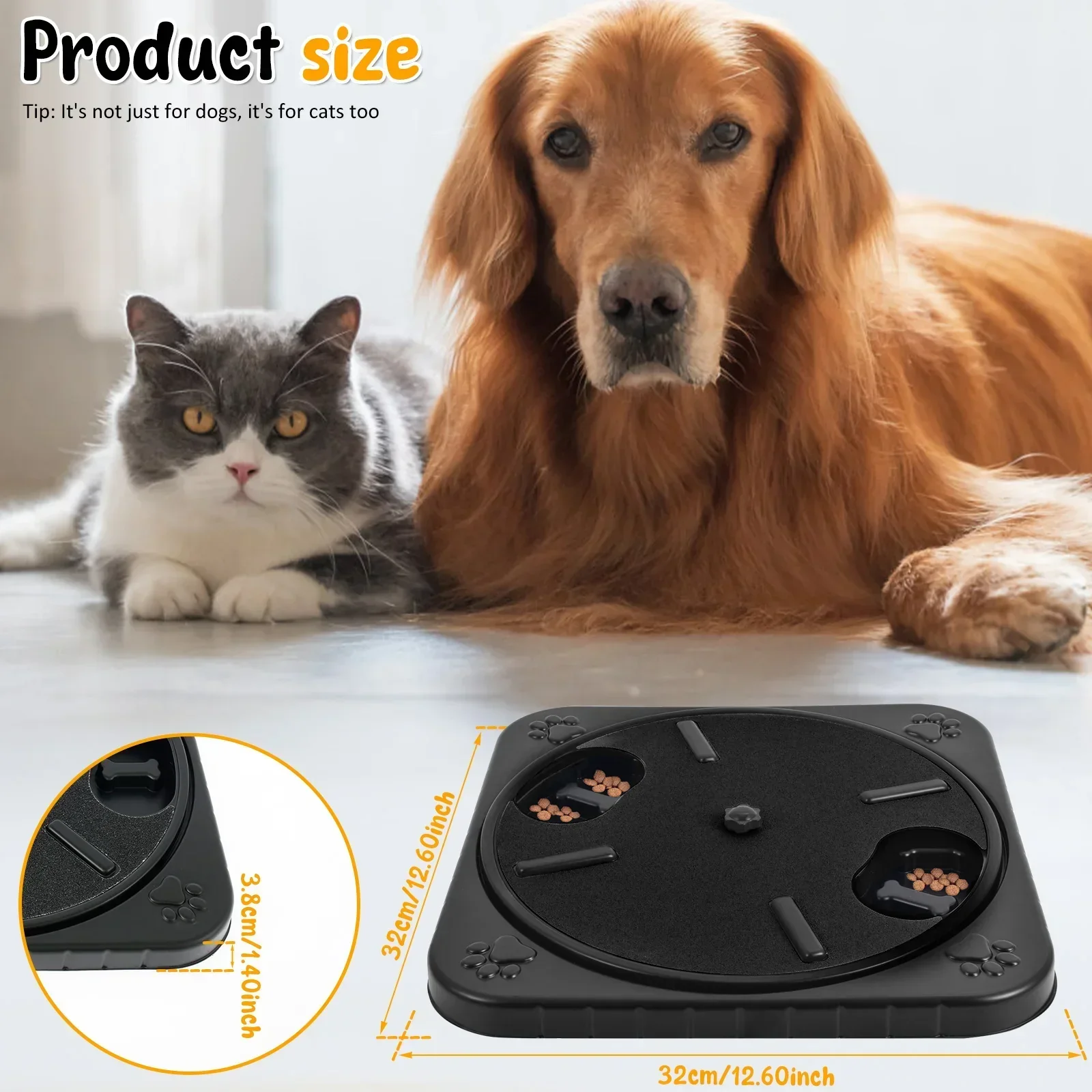 Interactieve Honden Nagelverzorgingstool met Voeropslag | 360° Draaibare Krabplank met 12 Snackcompartimenten - Image 6