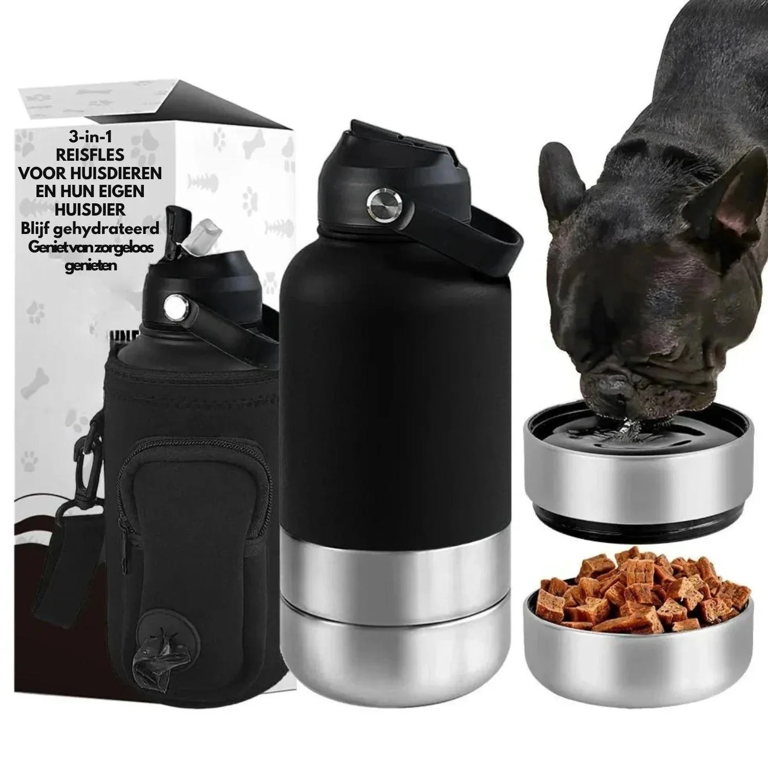 DrinkEase | Handige fles voor hydratatie onderweg voor hond en kat