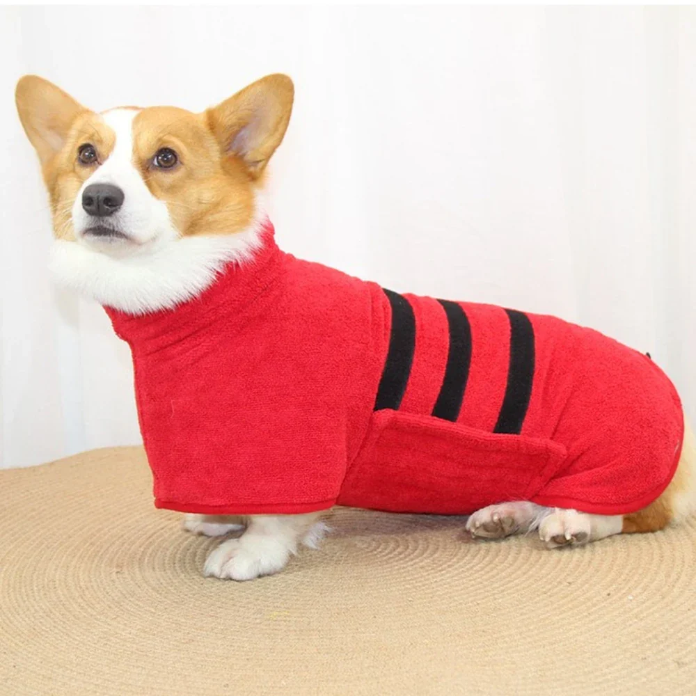 Microvezel Badjas voor Huisdieren | Sneldrogend en Comfortabel | Verstelbare Pasvorm voor Honden en Katten | Maten XS tot 2XL - Image 4