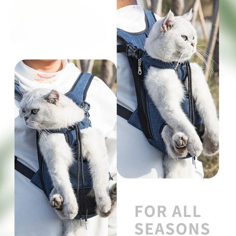 Ademende Rugzak voor Kleine Honden en Katten | Comfortabel met Verstelbare Banden en Veiligheidshaak | Ademend Nylon en Mesh | Beschikbaar in S, M, L, XL - Image 6