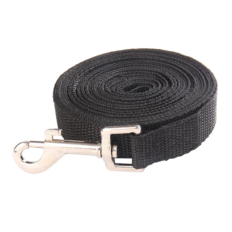 Lange en Duurzame Zwarte Nylon Hondenriem | Verkrijgbaar in 1,5-50m | Geschikt voor Alle Rassen en Katten | Ideaal voor Training en Buitenavonturen | Voor Alle Seizoenen - Image 5