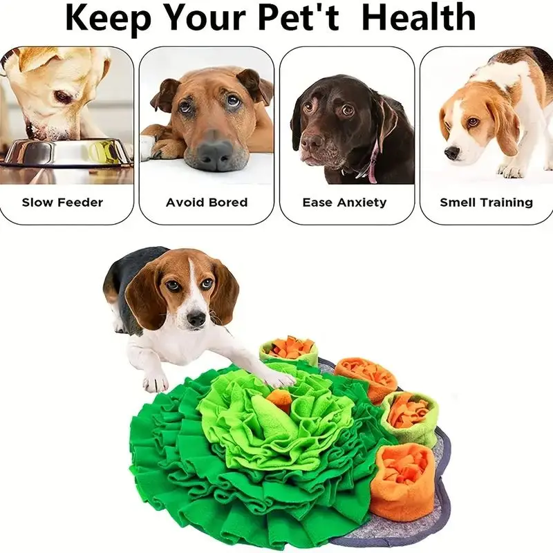 Wasbare Interactieve Fleece Snuffelmat voor Honden | Mentale Stimulatie en Voedingsplezier | Hoogwaardige Materialen | Eenvoudig Te Reinigen | Geschikt Voor Diverse Rassen | 43cm - Image 6