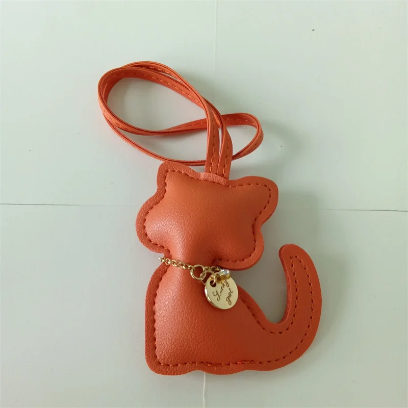 PU Leder Sleutelhanger Kat | Schattige Dier Sleutelhanger voor Vrouwen | Tas Hanger Decoratie | Leuk Cadeau voor Meisjes | Dames Handtas Accessoire - Image 2
