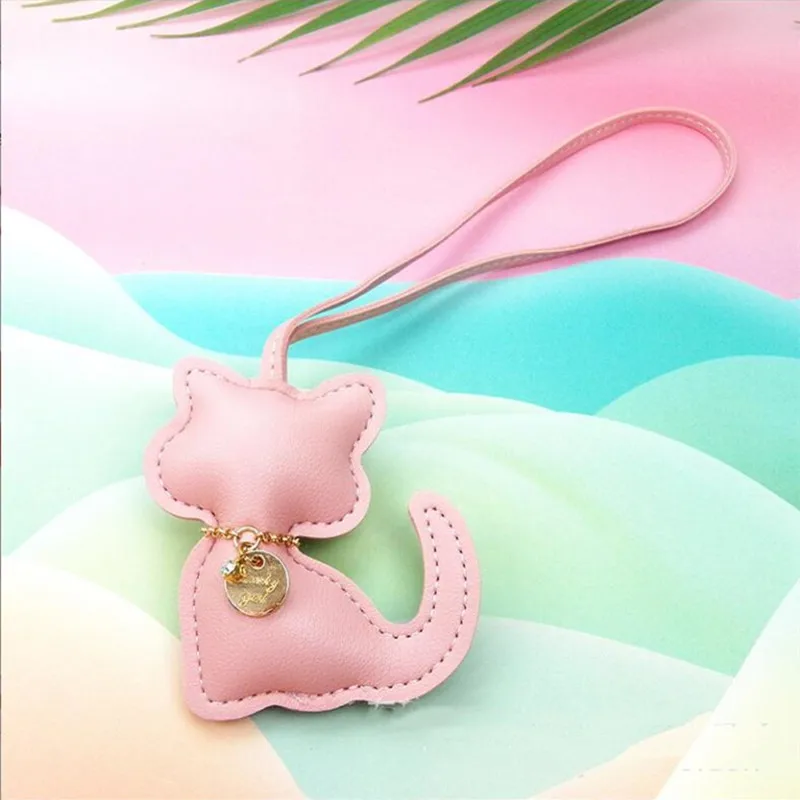 Sleutelhanger voor dames | Schattige kattenhanger PU leer | Tasaccessoire & decoratie | Perfect cadeau voor meisjes & vrouwen | Dierlijk ontwerp - Image 2