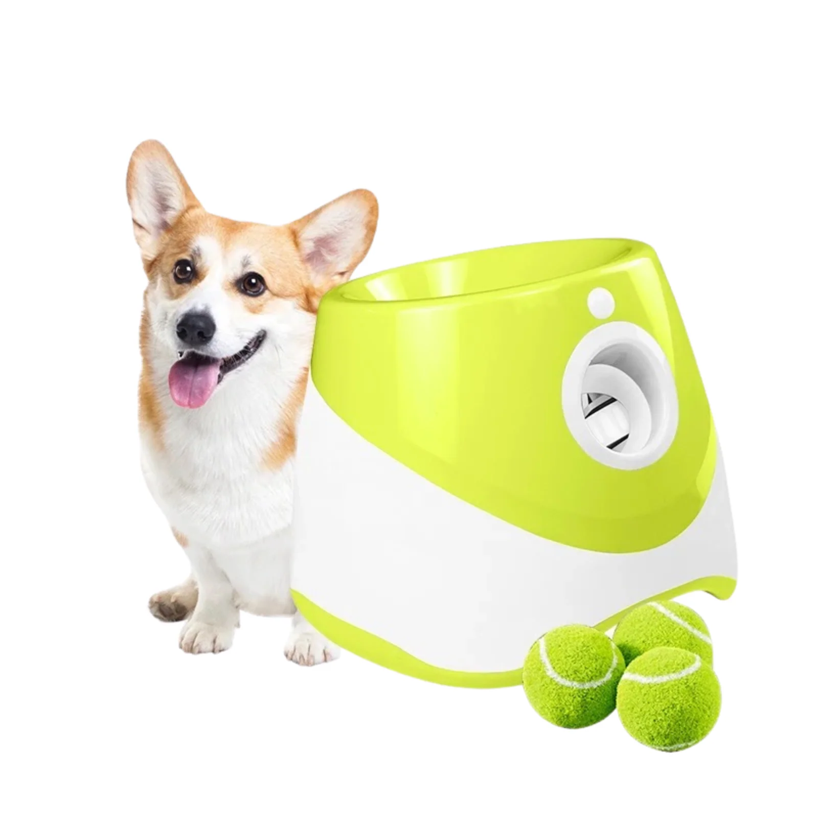 FetchMaster Pro | Automatisch Speelsysteem voor Honden | Verstelbare Werpafstanden 3m, 6m, 9m | Inclusief Bal van 5 cm | Ideaal voor Binnen en Buiten