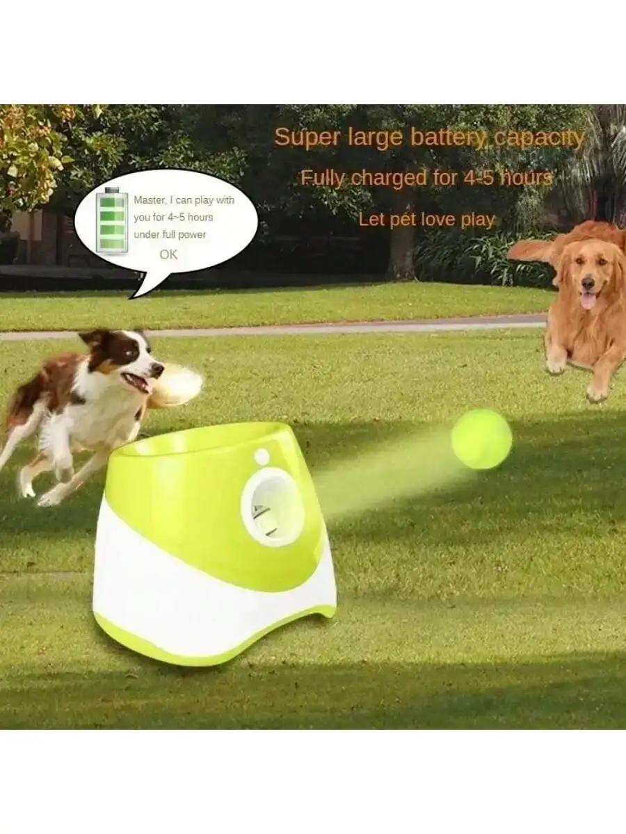 FetchMaster Pro | Automatisch Speelsysteem voor Honden | Verstelbare Werpafstanden 3m, 6m, 9m | Inclusief Bal van 5 cm | Ideaal voor Binnen en Buiten - Image 3