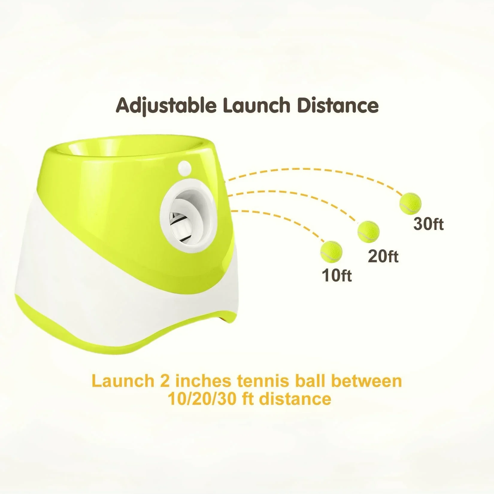 FetchMaster Pro | Automatisch Speelsysteem voor Honden | Verstelbare Werpafstanden 3m, 6m, 9m | Inclusief Bal van 5 cm | Ideaal voor Binnen en Buiten - Image 7