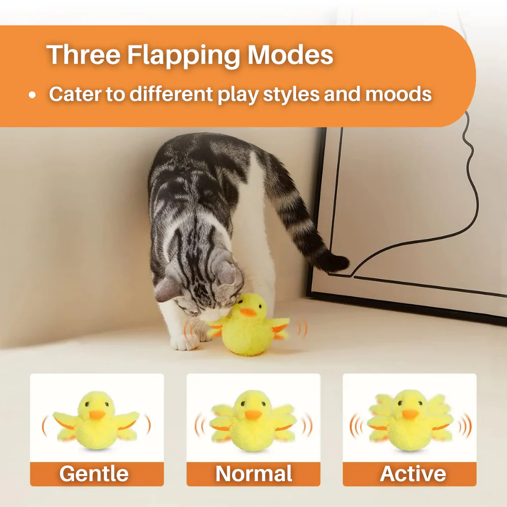 Interactie Katten Speelgoed | Elektrische Fladderende Eend | Rekenbaar USB | Quack Buddy™ | Voor Fysieke Activering en Jacht | Duurzaam Huisdierentertainment - Image 11