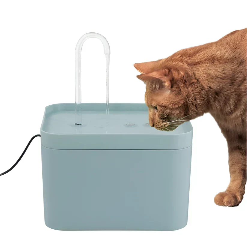 FlowCat Waterfontein voor katten | Stil met meervoudig filtersysteem | 2 liter reservoir | LED-indicator | Roestvrijstalen pijp | Eenvoudig te reinigen - Image 5