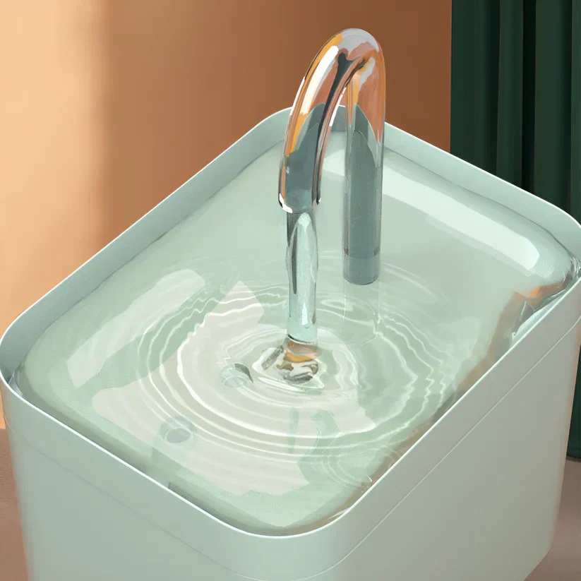 FlowCat Waterfontein voor katten | Stil met meervoudig filtersysteem | 2 liter reservoir | LED-indicator | Roestvrijstalen pijp | Eenvoudig te reinigen - Image 6