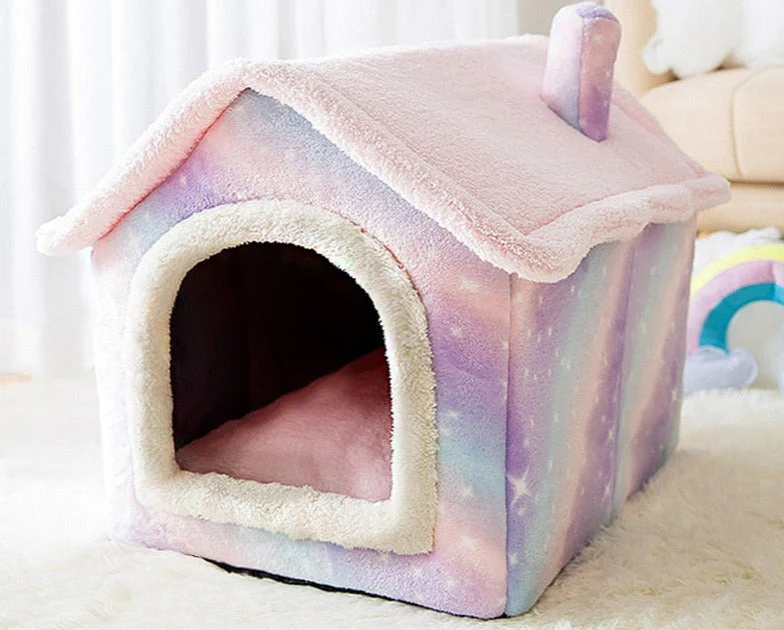 Fluffy Knus Huisje voor Huisdieren | Comfortabel Warm Nest voor Katten en Honden tot 4kg | Anti-slip Bodem | Afneembare Wasbare Hoes | Zachte Stof | Diverse Kleuren - Image 6