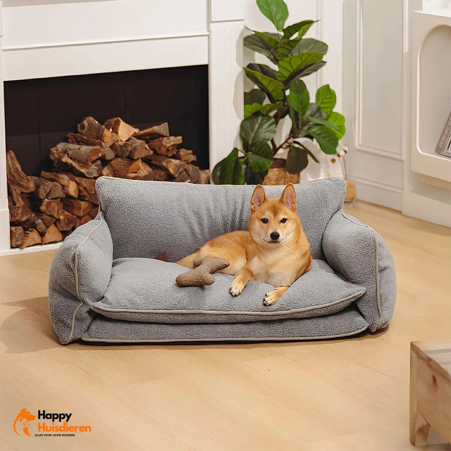 Fluffy Paws Huisdierenbed | Dubbel laags lamswollen hondenbank - Image 3