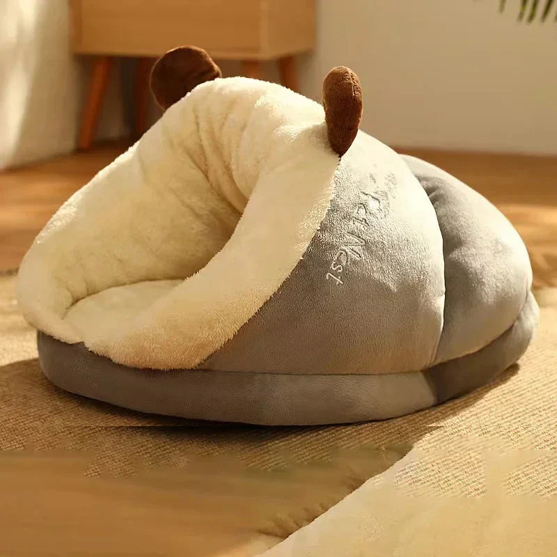 Opvouwbaar Hondenbed | Ademend Coral Fleece | Slipper Vorm | Warme Winter Optie | Comfort Voor Kleine Honden | Gemakkelijk Opvouwbaar | Wasbaar Materiaal | Geschikt Voor Thuisgebruik en Reizen