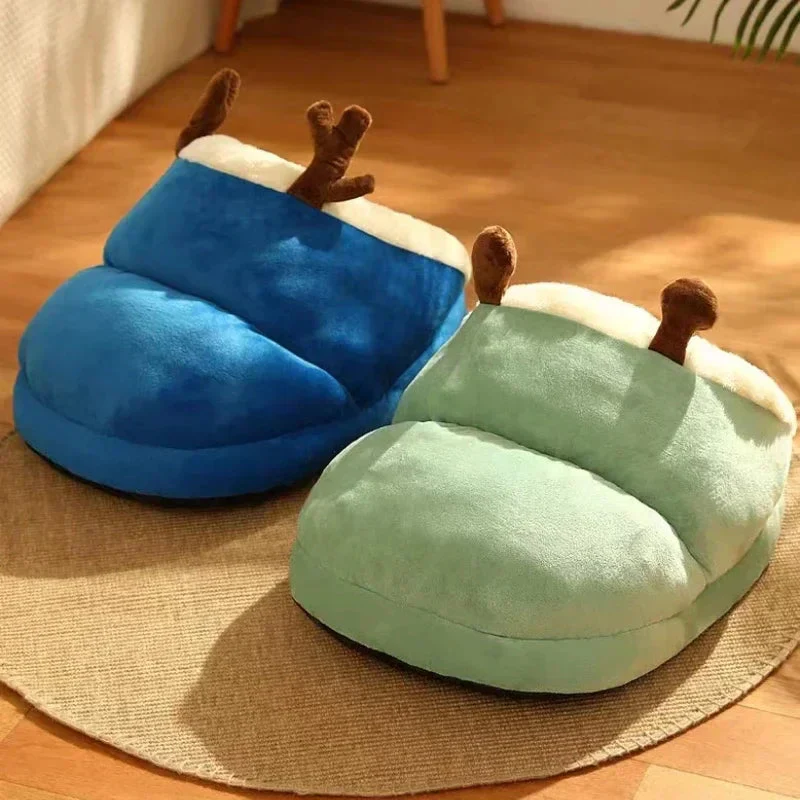 Opvouwbaar Hondenbed | Ademend Coral Fleece | Slipper Vorm | Warme Winter Optie | Comfort Voor Kleine Honden | Gemakkelijk Opvouwbaar | Wasbaar Materiaal | Geschikt Voor Thuisgebruik en Reizen - Image 4