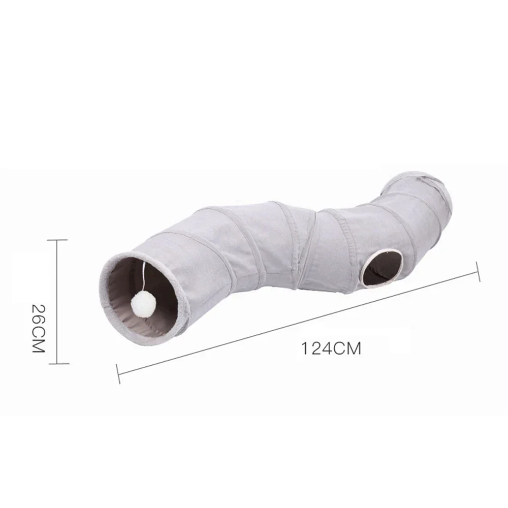FunTunnel | Veelzijdige en opvouwbare speeltent voor katten | Met krinkelende voering en bel | Ideaal voor binnen en buiten - Image 7