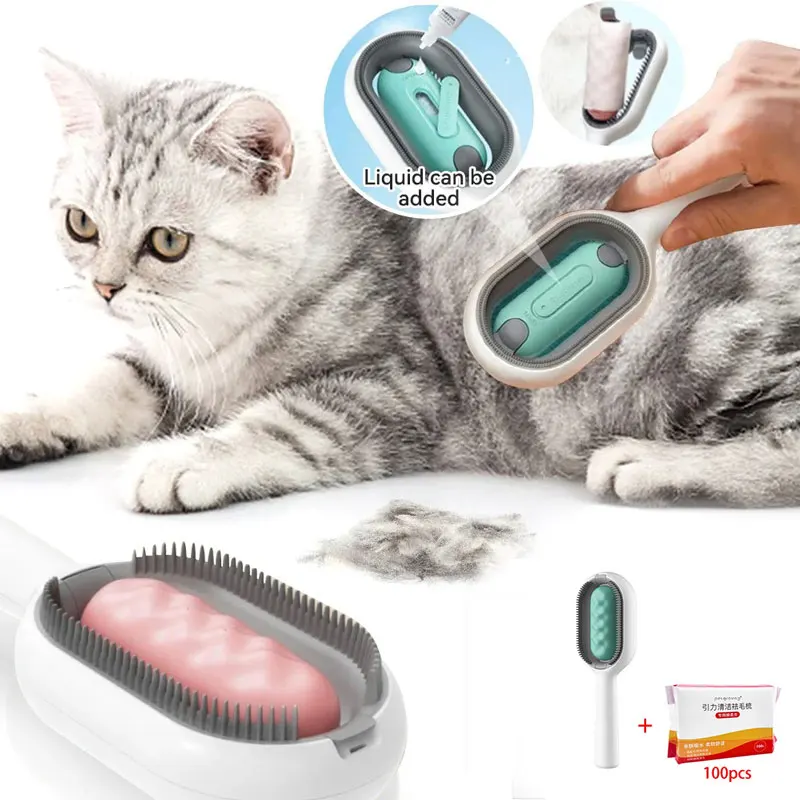 FurBrush Verzorgingshulpmiddel voor Huisdieren | Waterreservoir en Zacht Siliconen | Voor Honden en Katten | Zwart - Image 2