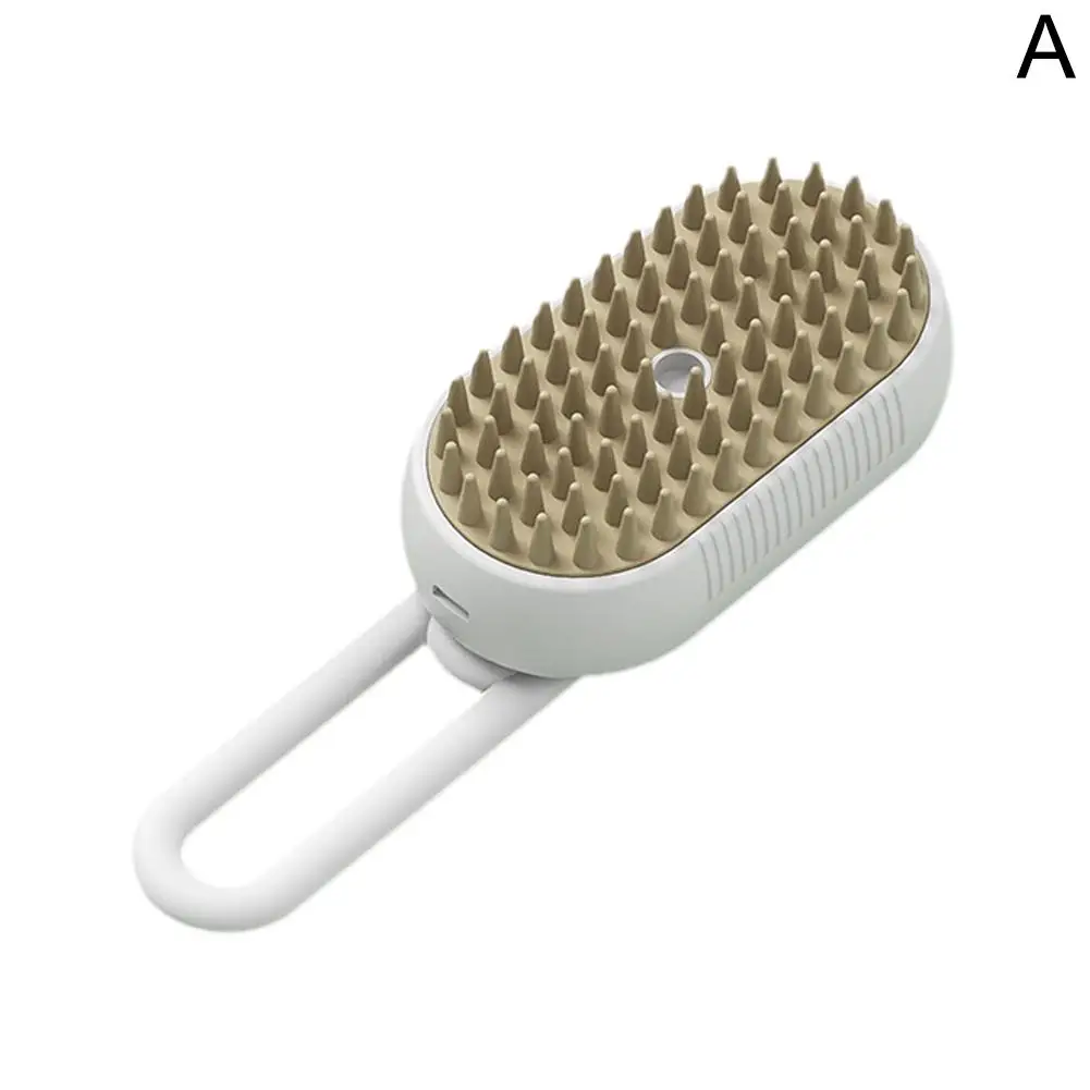 FurClean Oplaadbare Verzorgingsborstel voor Huisdieren | 3-in-1 Functie met Stoomtechnologie & Zachte Massage | Wit en Oranje - Image 8