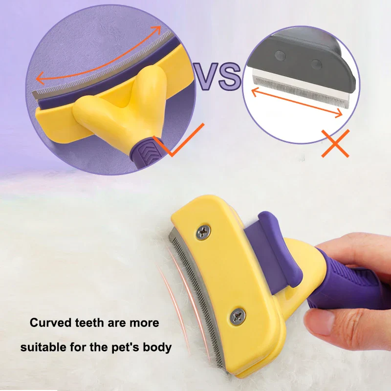 FurMaster Ontklittende Verzorgingskam voor Huisdieren | Geschikt voor Katten & Honden | Ideaal voor Korte tot Lange Vachten | Ergonomische Handvat - Image 4