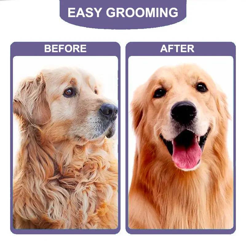 FurMaster Ontklittende Verzorgingskam voor Huisdieren | Geschikt voor Katten & Honden | Ideaal voor Korte tot Lange Vachten | Ergonomische Handvat - Image 5