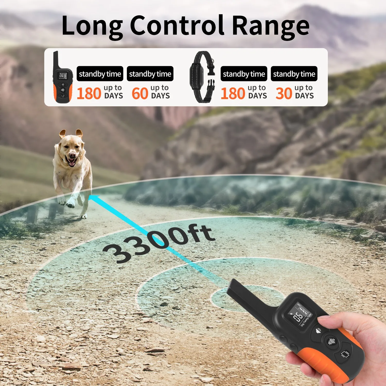 Geavanceerde Trainingshalsband voor Honden | IPX7 Waterdicht | 1000 Meter Bereik | Trillen & 9 Tonale Signalen | Oplaadbaar - Image 4