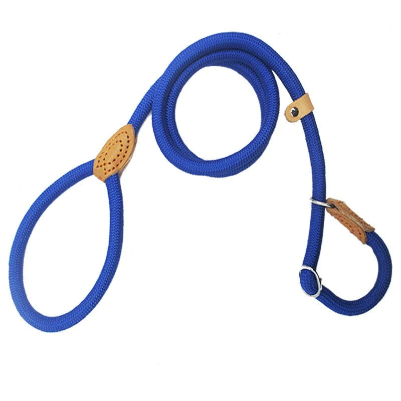 Nylon Slipkoord Hondentuig Zonder Halsband | Verstelbare Antitrekrain met Zacht Handvat | Voor Middelgrote en Grote Honden | Verkrijgbaar in Khaki Zwart Rood Blauw Koffie | Duurzaam Gevlochten voor Comfortabele Wandelervaring - Image 9